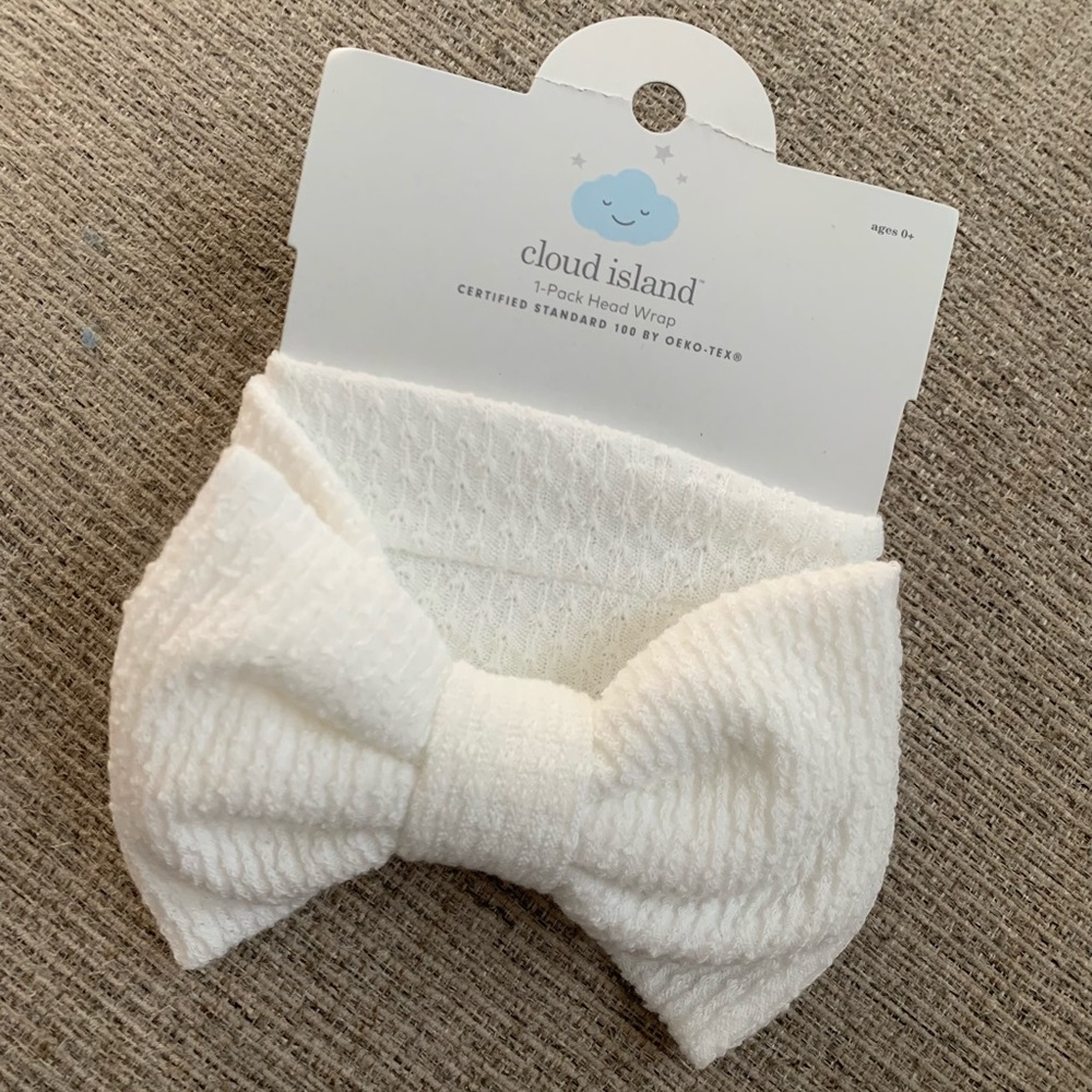 Cloud Island Baby Girl Bow Headband NWT